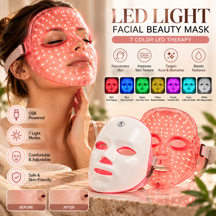 Home USB Powered 7 color LED facial beauty instrument